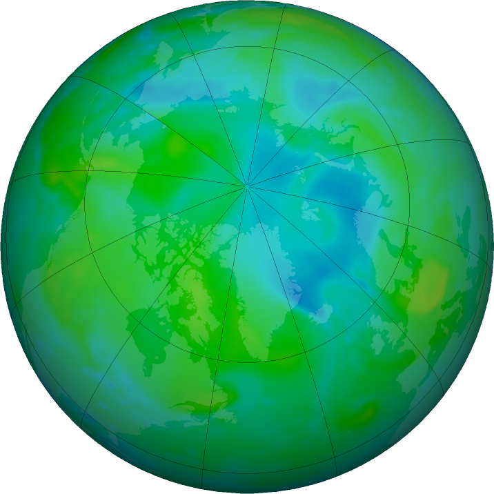 Arctic ozone map for 27 August 2021